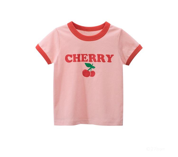 2025 Summer 2-8 Years Kids Girl Shorts Sleeve T-shirts Printed Little Girl Top Baby Girl T Shirts Children Toddler Girl Clothes