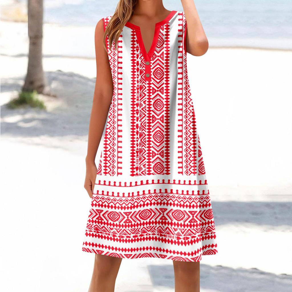 Abiti da donna in cotone e lino, estivi, a maniche corte, comodi, da viaggio e da spiaggia, alla moda, per le vacanze primaverili