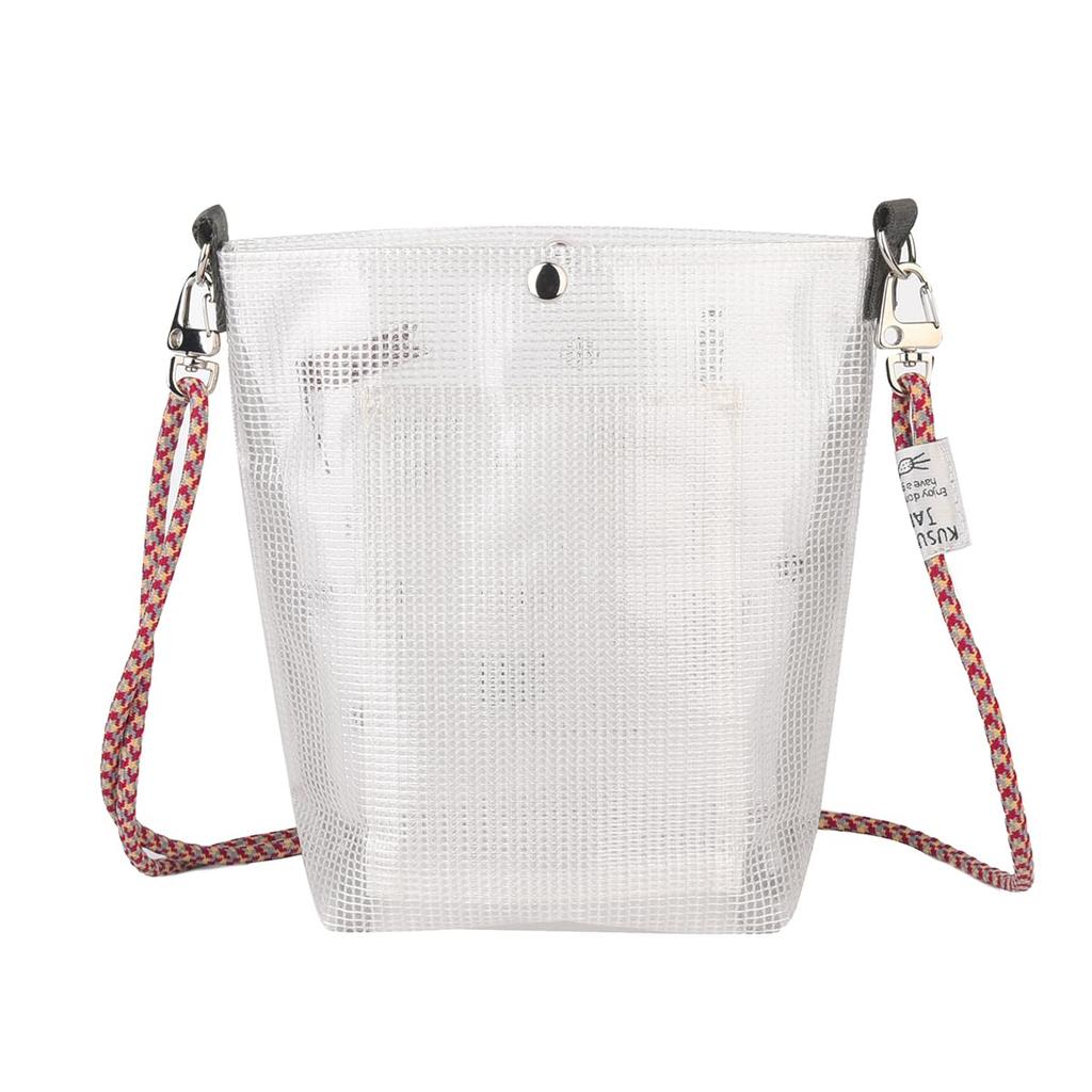 [Kusuguru Japan] Clear Mesh Shoulder Bag, Cat Maruke BR