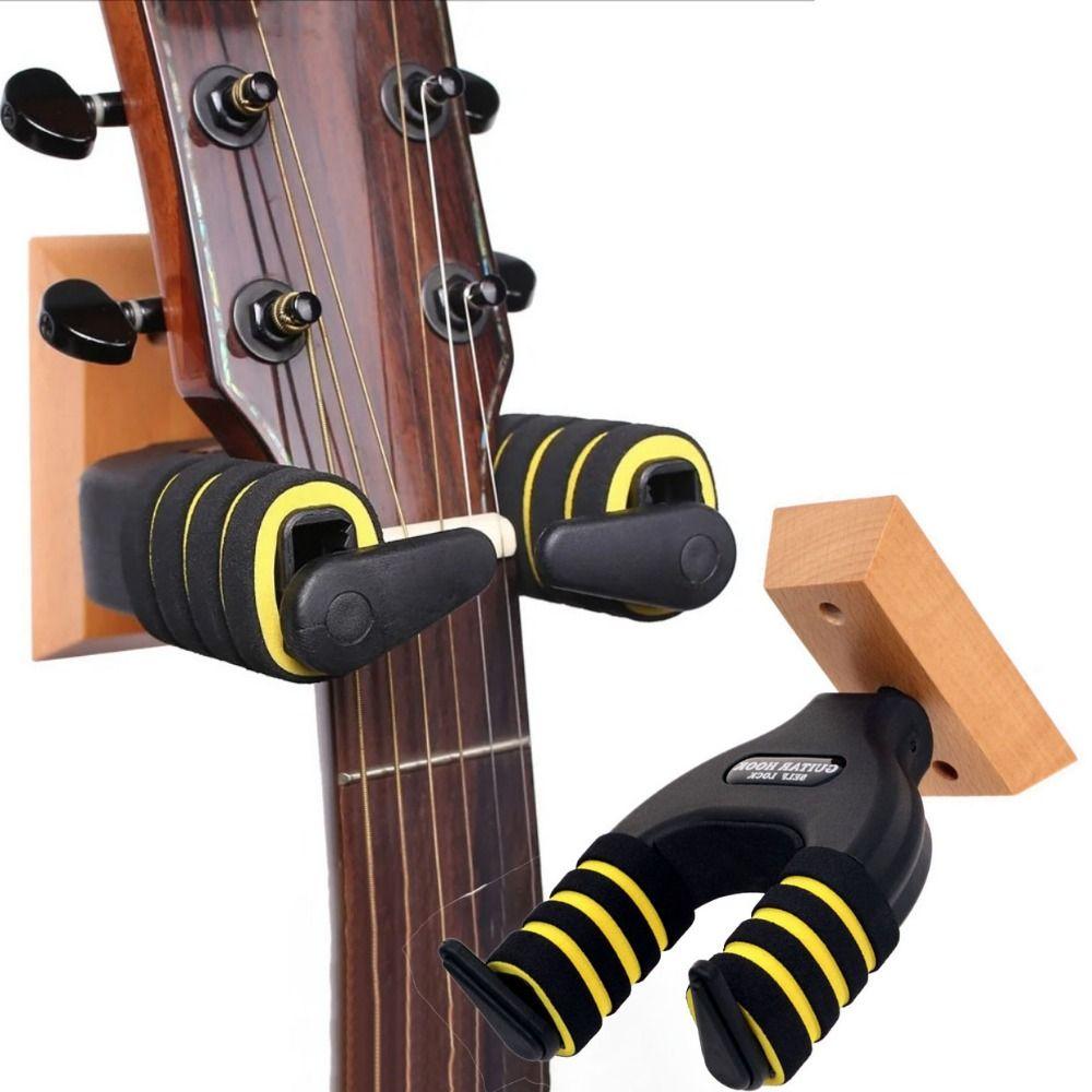 Detachable Guitar Hanger Wooden Base Ukuleles Bracket Practical Wall Mount Stand  for Home