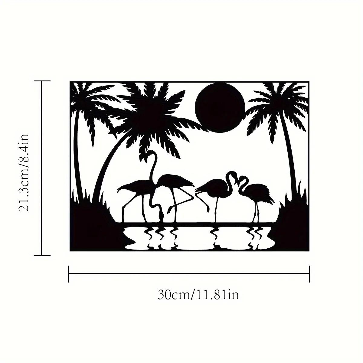 

1 шт. Фламинго, металлическая настенная живопись, современный декор для кухни, ванной комнаты, гостиной, спальни, стильное украшение для дома, идеальная идея для подарка светло-серый
