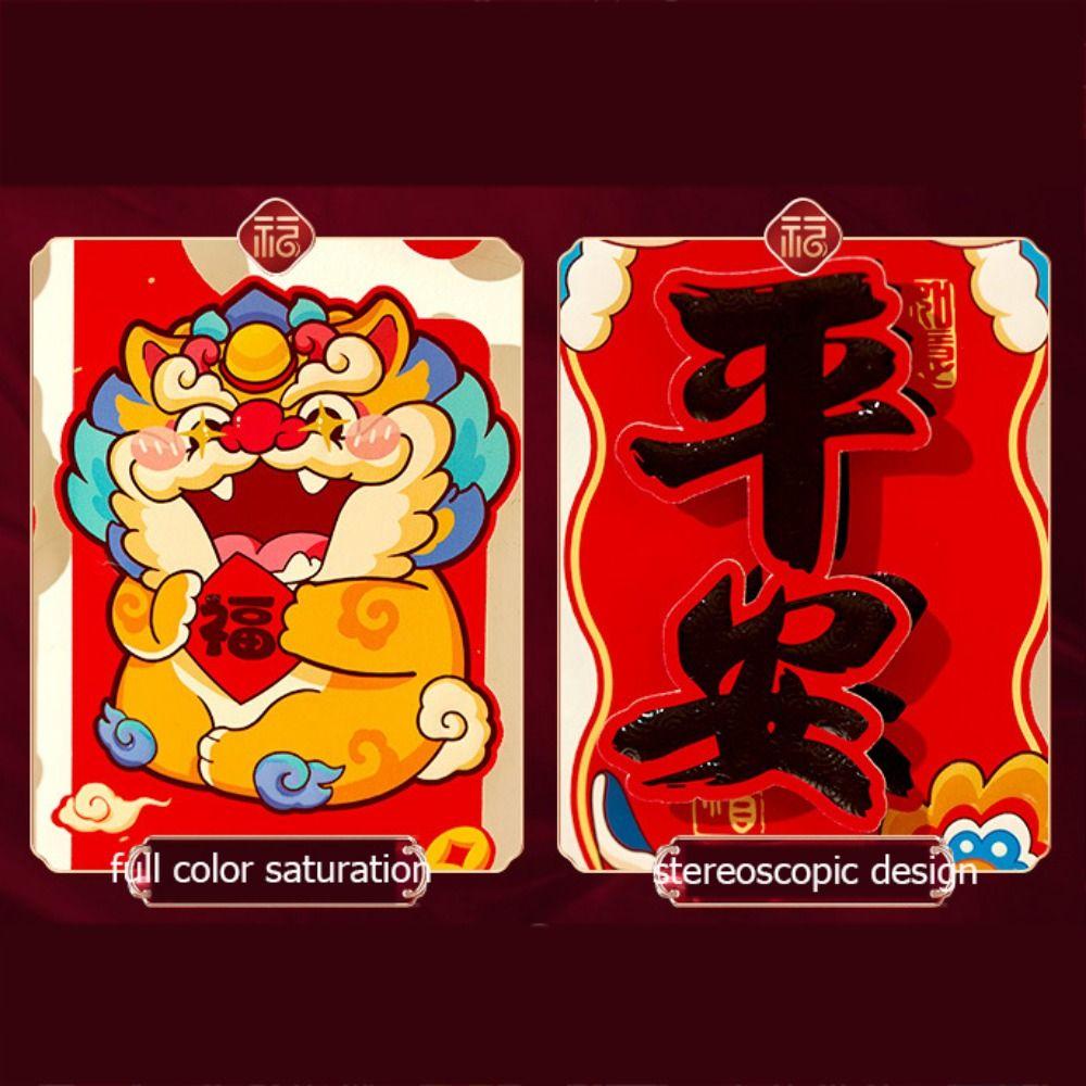 Cartoon Snake Year Doorknob Pendant Blessing Words Door Handle Decoration  Spring Festival
