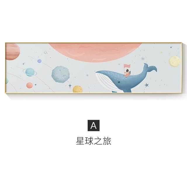 

Холст с изображением скандинавских космических путешествий, постеры и принты, милые детские настенные художественные картины с героями мультфильмов для гостиной, спальни, детские украшения 20*40cm