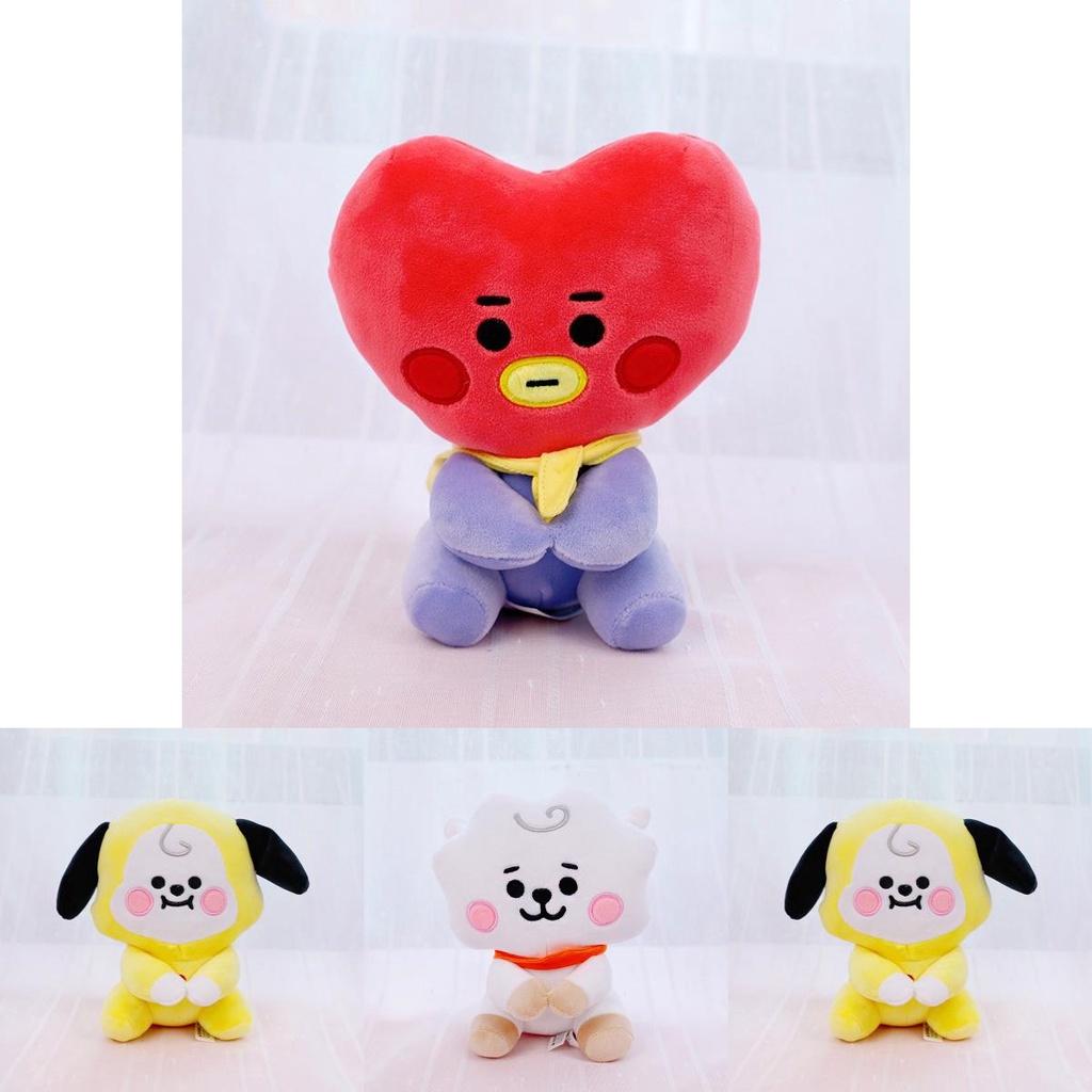 Bt21 Kpop Bts Bambola Seduta 20cm Peluche Bambino Tata Cooky Chimmy Koya Shooky Mang