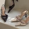 Fashion Designer Bow Women High Heels Shoes Lace Elegant Heeled Sandals Woman Shoes Summer 2025 Pumps Fashion Sexy Sandalias De Mujer