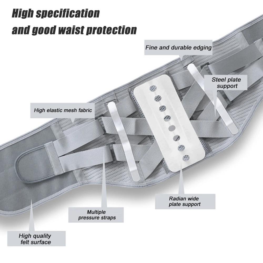 1PC Back Braces for Lower Back with 2 StaysBreathable Back Support Belt for Men WomenAnti-skid Lumbar Support Belt for Sports