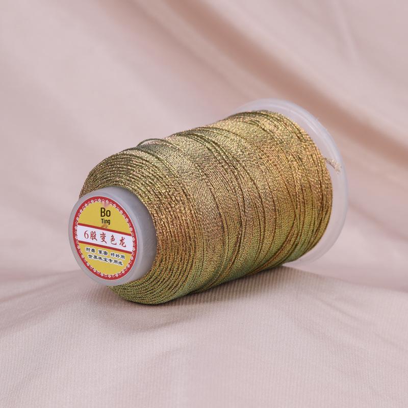 Medium Chameleon Iridescent Thread - 6 Strands for DIY Weaving, Tassel, Fringe, Knotting, Beading, and Jewelry Accessories