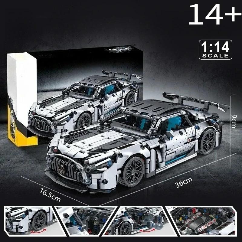 High Quality 1300+Pcs Sports Car Building Blocks 1:14 Model DIY Car Toy Assembly Model Ornament Birthday Christmas Gift for Boys