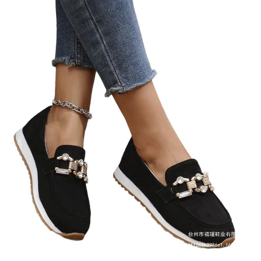 2025 summer shallow single shoes large size casual Roman style sports soft sole Doudou fashion women's shoes Europe and America
