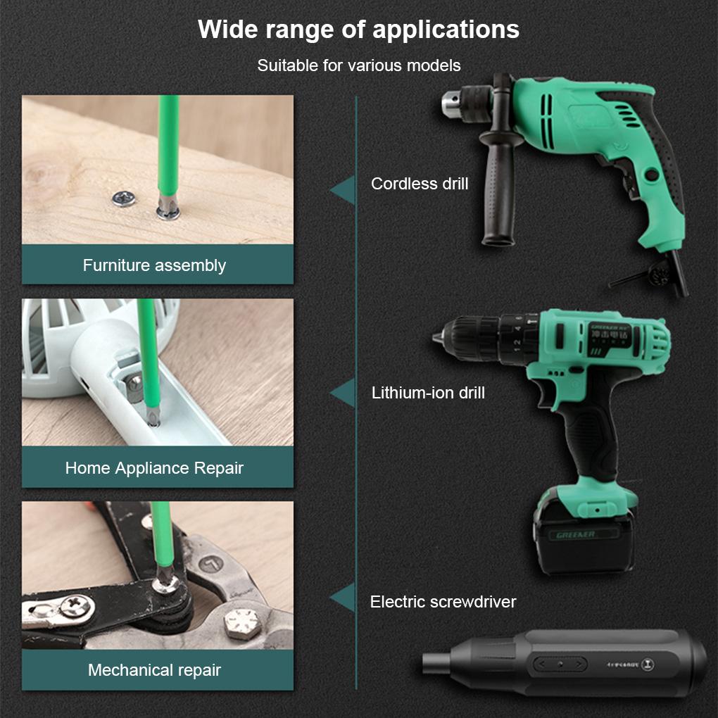 3/4/5pcs Screwdriver Drill Bit Set Hex Handle DIY Screw Driver Bits High Precision Hand Tools Anti-slip Extractor Accessories