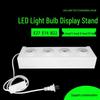 LED Bulb Test Stand and Display Rack with E27, E14, and B22 Bayonet Screw Bases for Lamp Decoration.
