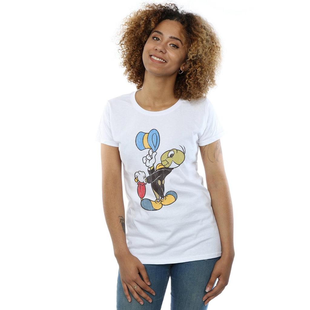 Disney Womens/Ladies Pinocchio Jiminy Cricket Cotton T-Shirt