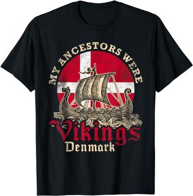 NEW LIMITED Danish Denmark Viking Ship Flag T-Shirt Unisex T-Shirt
