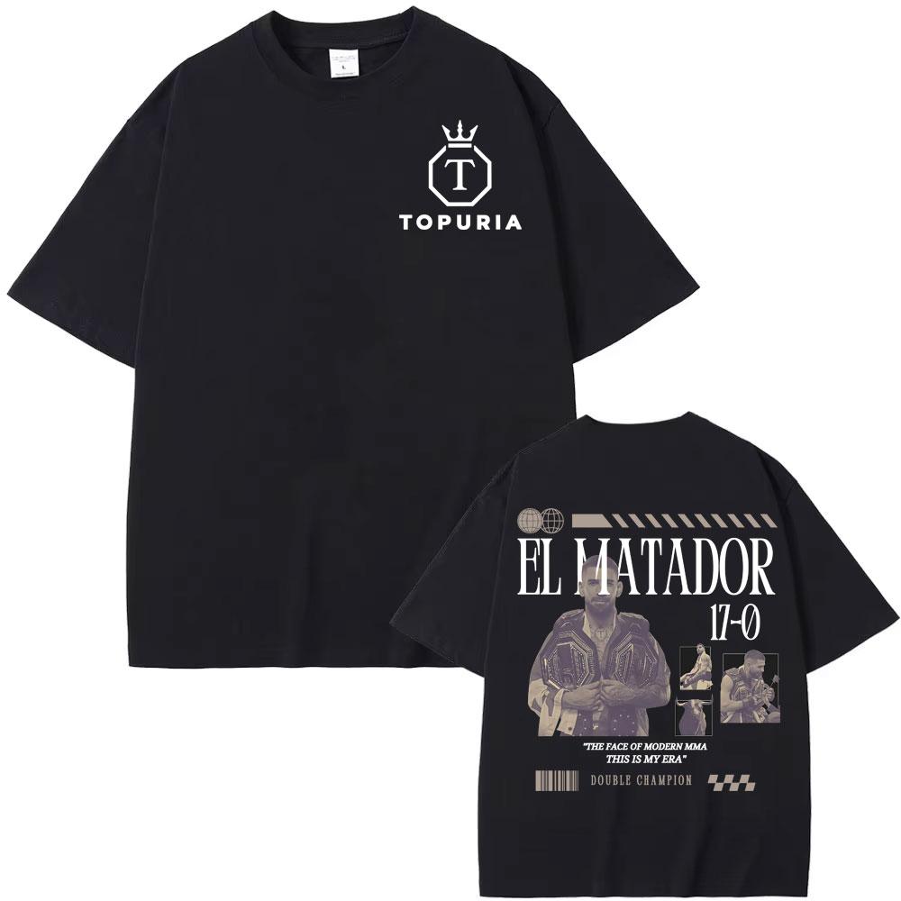 2026 El Matador Ilia Topuria Vintage Graphic T Shirt Mens Clothing Fashion Gothic T Shirts Man Summer Tops Comfort Tshirt