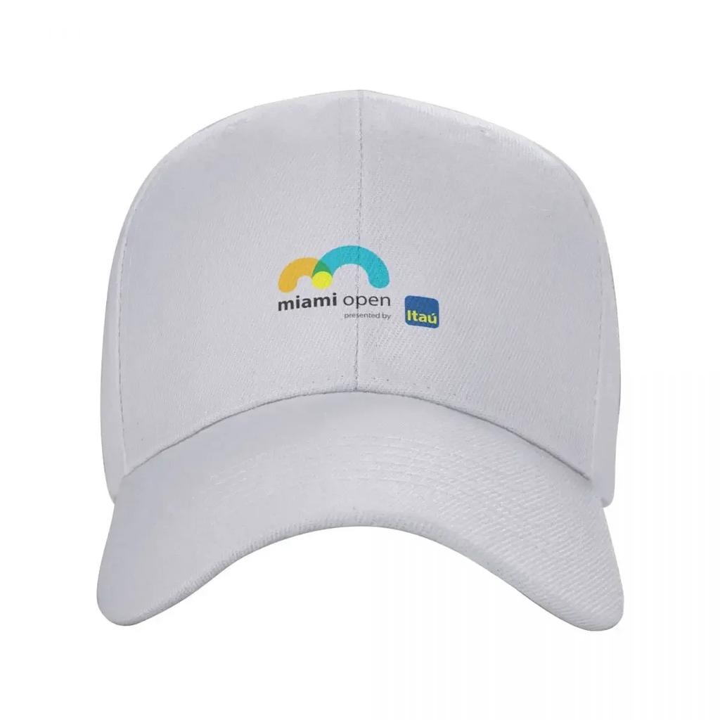 Miami Open Logo Tennis Present Baseball Cap Black Luxury Caps Bobble Hat Beach Outing Male Women's