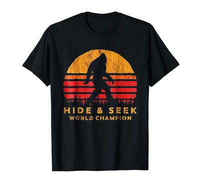 Hot Sale Hide And Seek World Champion Vintage Bigfoot T-Shirt 100% Cotton O-Neck Short Sleeve Casual Mens T-shirt Size S-3XL ...