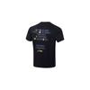 Li-Ning Geometric Print Loose Breathable Crew Neck Short Sleeve T-Shirt Men Tops Black ATST091-7