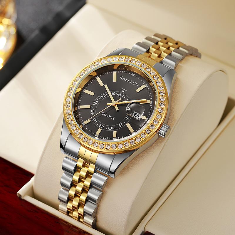 Watch Men'S Elegant Fashion Business Casual Waterproof Watch Luminous Calendar Quartz Watch