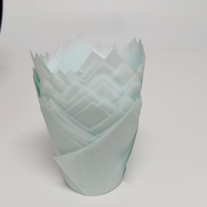 Mehrfarbige Flammen Hochtemperatur Ölfest Tulpenförmige Cupcake-Förmchen