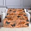 Halloween Pumpkins and Spider Web Pattern Patterned flannel blanket perfect for the bedroom living room, sofa, or a little nap