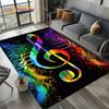 Note Music Colorful Musical Score Cartoon Dream Carpet Rug for Living Room Bedroom Home Sofa Decoration,Kid Non-slip Floor Mat