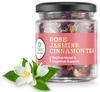 IOrganic Getrockneter Rosen-Jasmin-Zimt-Tee | Bio-Kräuteraufguss für Immunität & Positive Stimmung | Koffeinfreier Floraler Loser Tee mit Kardamom