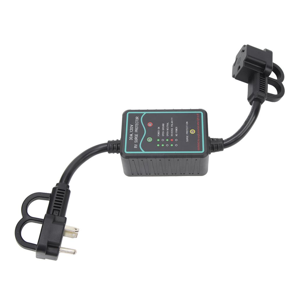 30A 120V RV Surge Protector 2100J Weatherproof Heat Insulation Circuit Analyzer Guard Device for Cam