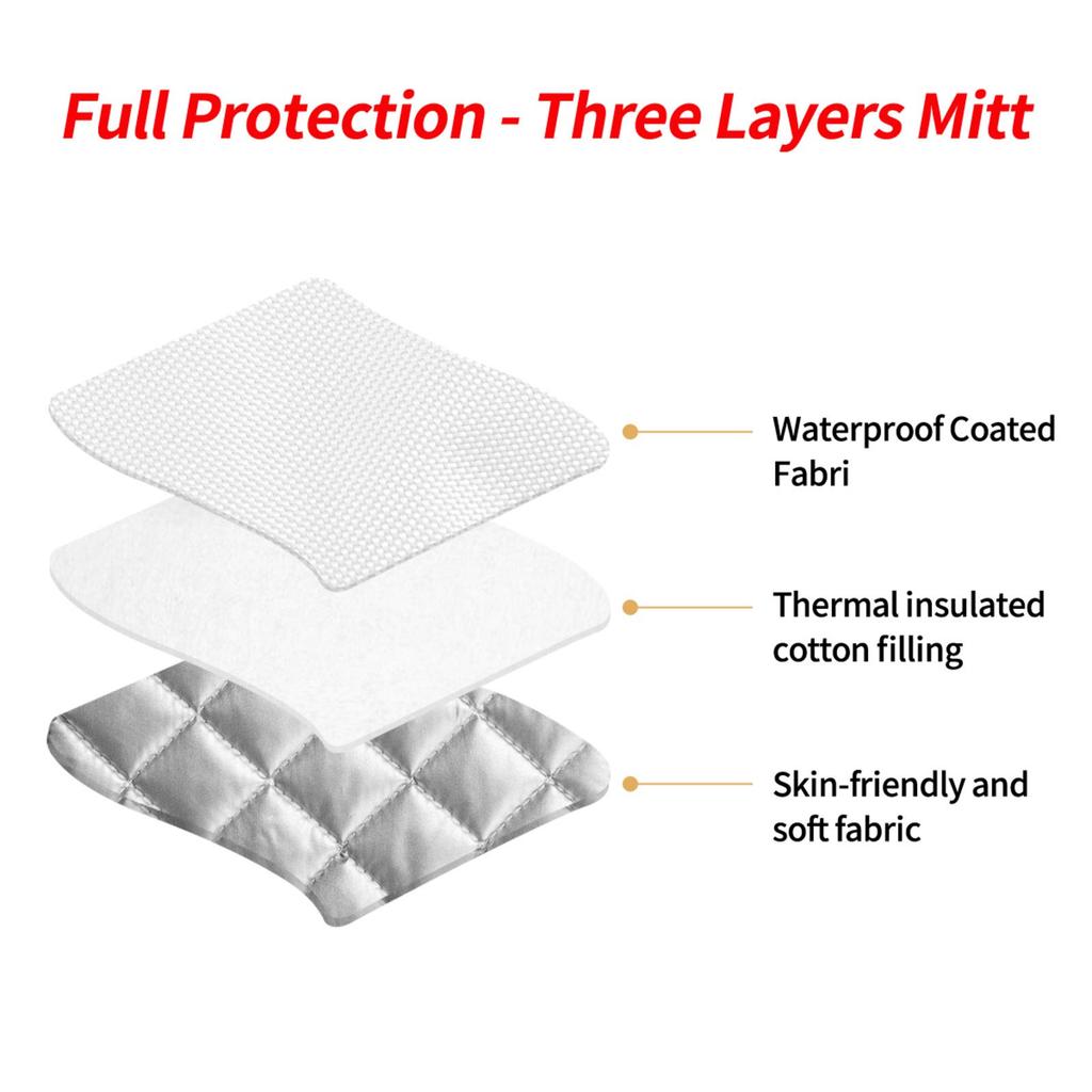 Miffy Pot Holders and Oven Stylish and Cute Oven Mitts with Scalding and Set of Kitchen Gloves for Left and Right Unisex Heat-Resistant Mitts,