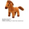 Pony Figure 2026 Horse Year Mascot PP Cotton Filled Detailed Horse Ornament Brown Foal Doll Sculpture Desktop Bedside Car Decor