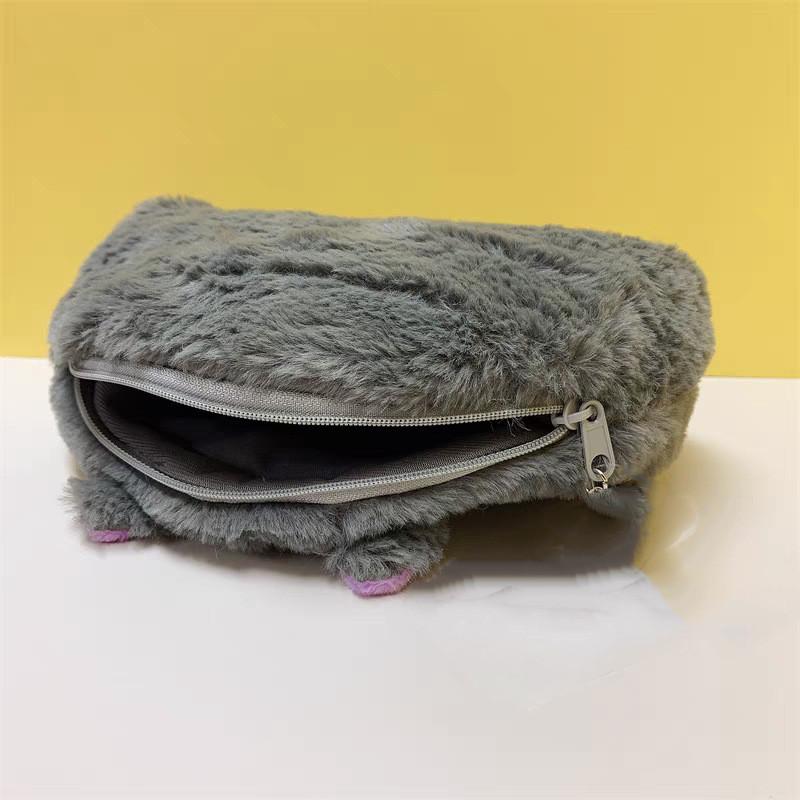 Lucifer Cat Plush Pencil Case With Large Capacity For Kids And Students
