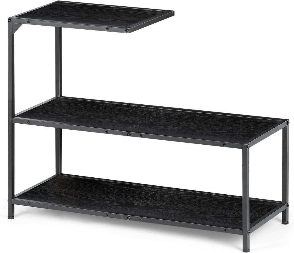 Melos coffee table, metal frame three-layer narrow edge table, sofa bedside table, with decorative ladder frame