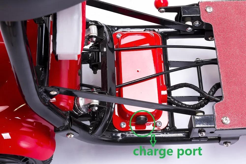Sklad EU skládací nový elektrický skútr pro dospělé dvoumotorový 4kolový skládací elektrický skútr pro seniory