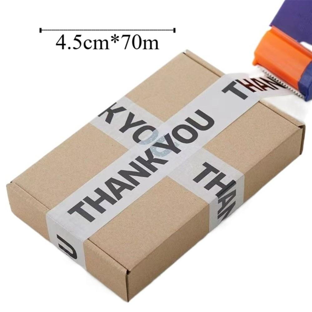 Cute Colorful Packaging Tape High Strength High Viscosity Decorative Tape OPP Material Thank You Tape Letter Print