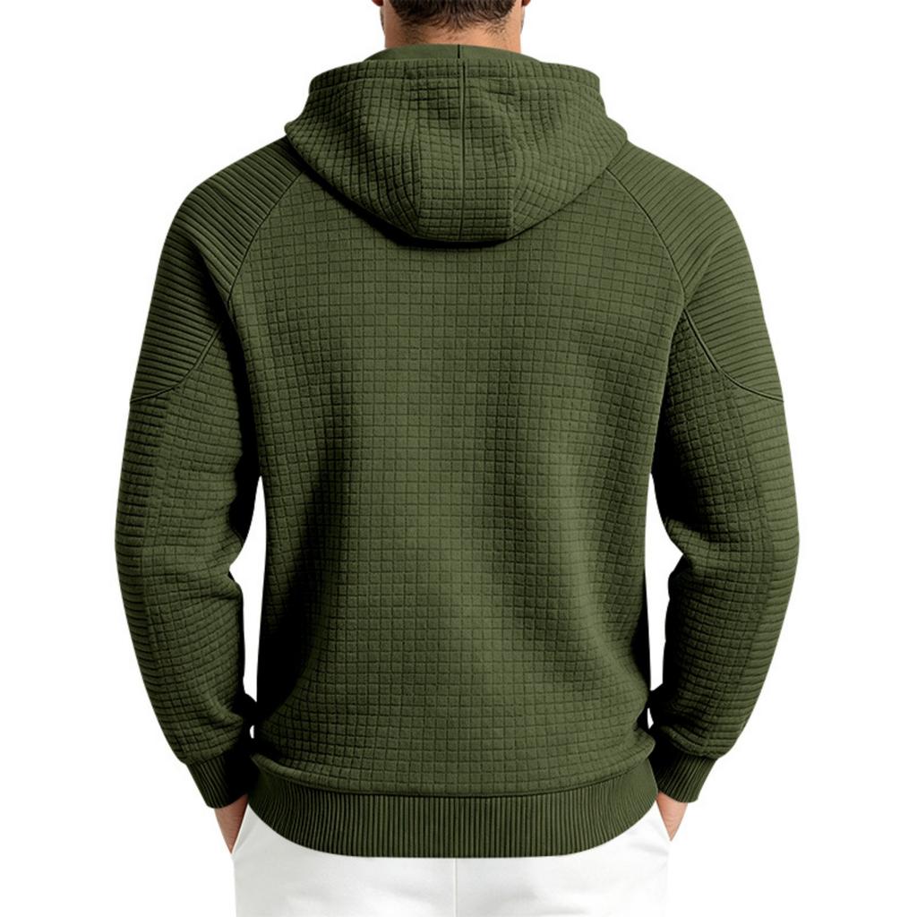 Men's Knit Hooded Long Sleeve Sweatshirt Casual Pullover for Fall and Winter