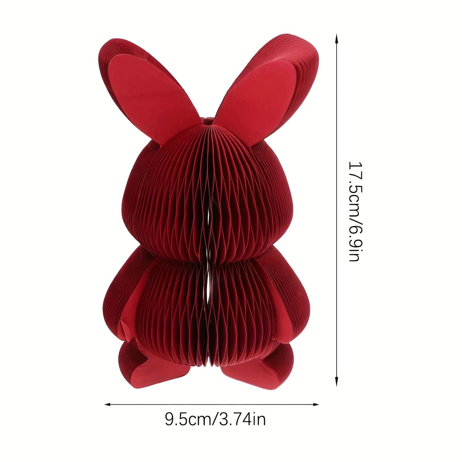 Easter Rabbit Honeycomb Ball Ornament 3D Rabbit Table Centerpieces Decoration Bunny Honeycomb Tree Pendant Easter Party Decor