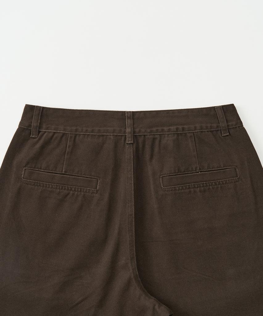 TOFFEE Curved Chino Pants (Brown)