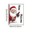 Cartoon Santa Claus Window Sticker Welcome Home Double-Sided Visual Christmas Decoration Background Self-Adhesive