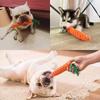1pcs Carrot Dog Bite Rope Pet Dog Toys Cartoon Chew Toys Durable Braided Bite Resistant Puppy Molar Cleaning Teeth Cotton Rope