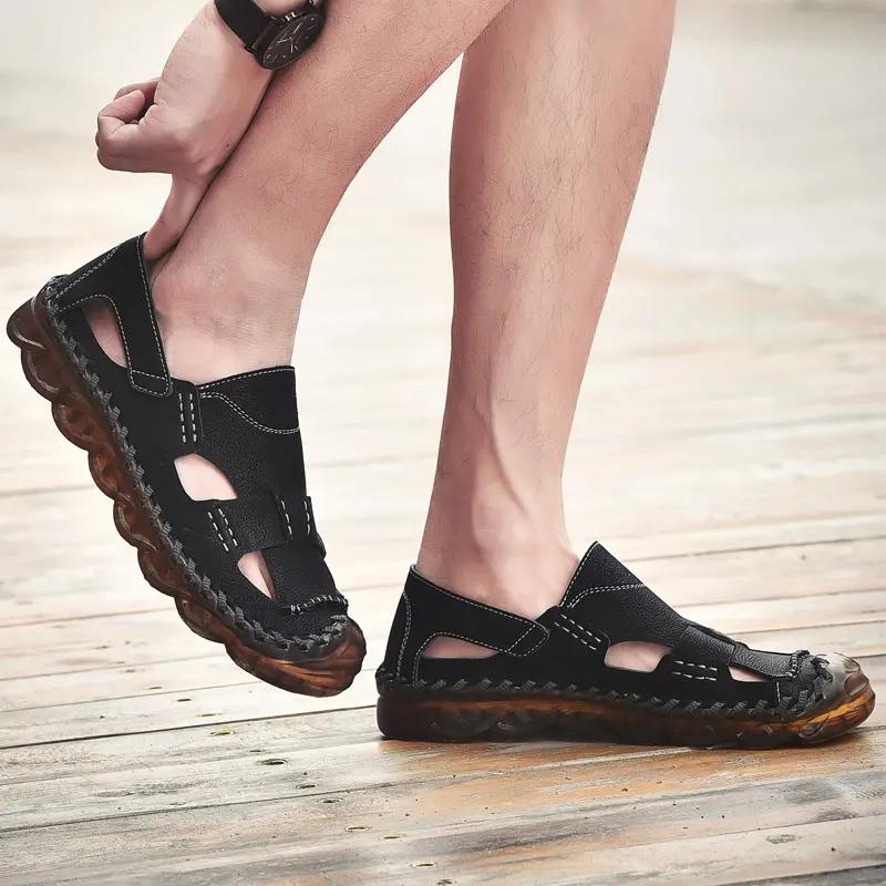 High Quality Shoes Men Hollow Breathable Sandals Summer Platform Outdoor Beach Anti Slip Designer Sports Men's Shoes Large Size