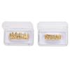 Full Diamond Rhombus Geometric Halloween Hip Hop Tooth Covers for Men & Women – Gold, High-End Accessory