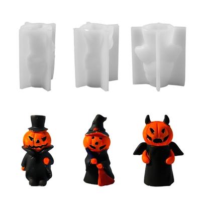 Flexible Silikonform Halloween Kürbisform Kerzenformen Duftende Aromatherapien Herstellungsform Handgefertigte Ornamentform