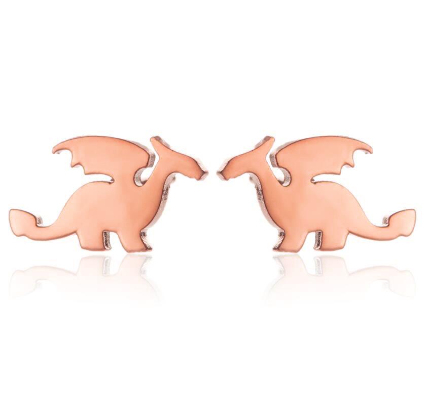 Cartoon Animal Design Dinosaur Stud Earrings for Girls Daily Jewelry Funny Tyrannosaurus Earings Mini Ear Jewelry Party Gifts