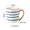 Retro Japanese Ceramic Mug with Lid, High-Temp Resistant, Large Capacity, Ideal Gift for Couples