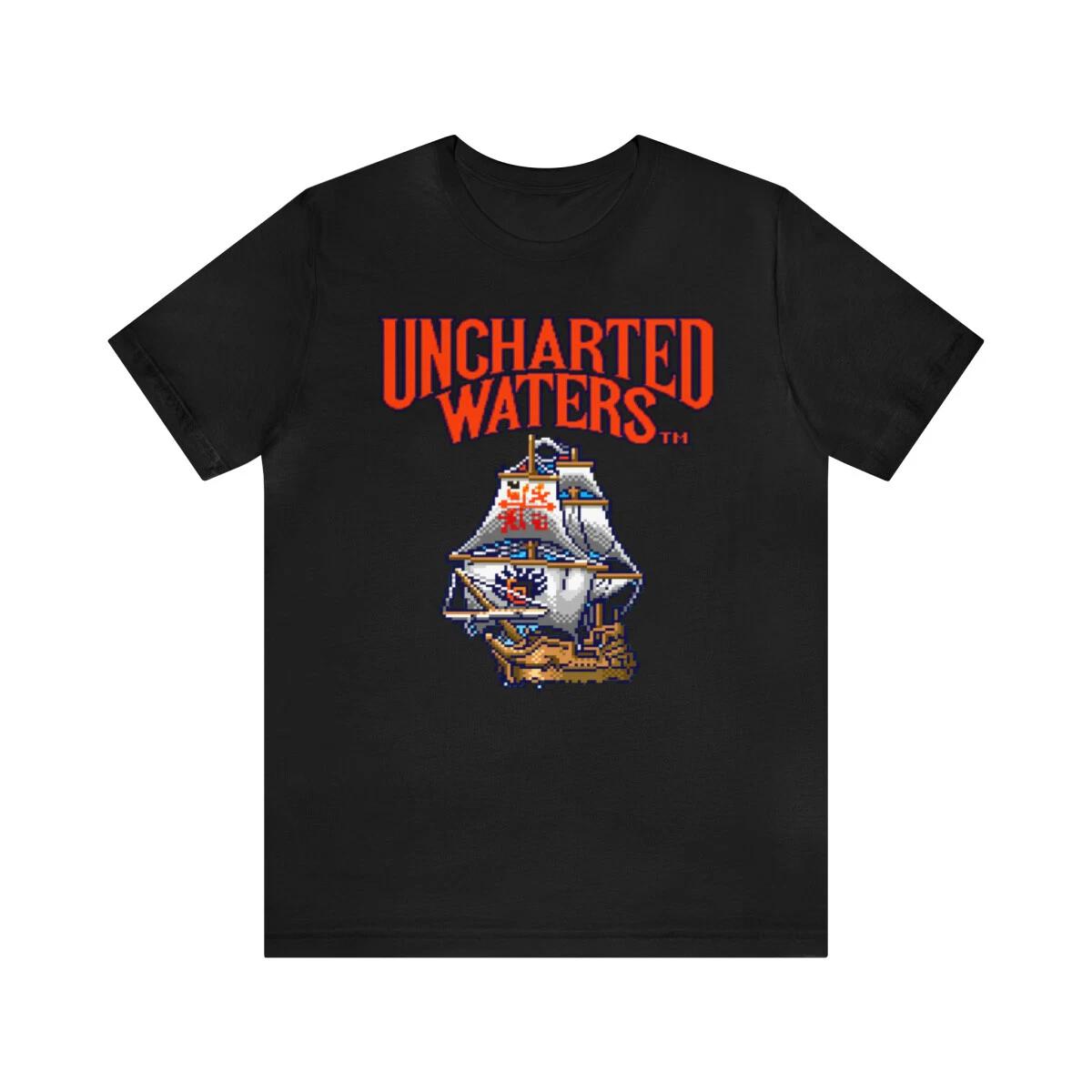 

Uncharted Waters SNES Retro Style Pixel Art Unisex Short Sleeve 100% Cotton T-shirt Mens Tees Top M