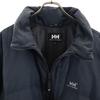 HELLY HANSEN Down jacket XL Black series Logo embroidery Men's Used