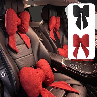 1 pz poggiatesta auto poggiatesta lombare cuscino collo schienale auto auto e sedile auto cuscino lino lombare poggiatesta poggia fiocco cotone flusso Q0S8