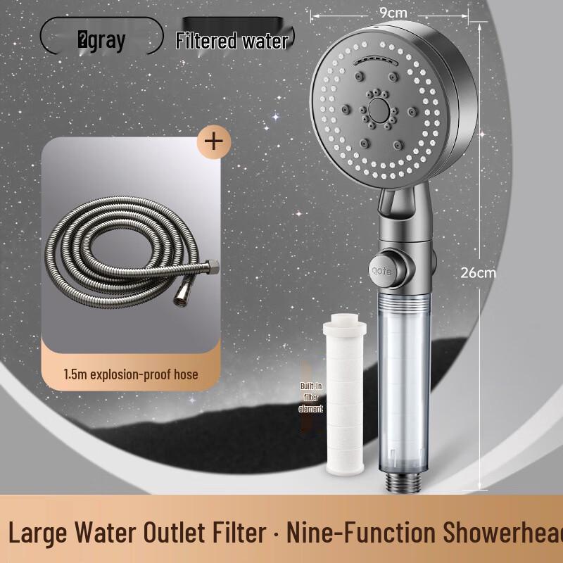 MDNG 9-Mode Deoxygenation Filter Shower Head