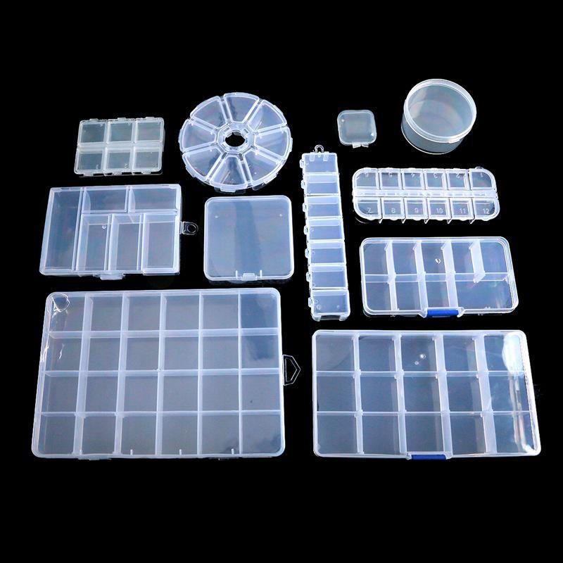 Transparent DIY Jewelry Storage Box - Detachable and Stackable Organizers for Tools and Earrings