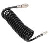 3 Meters Recoil Air Hose Black Reinforced Abrasion Resistant Inflator Extension Tube with Bend