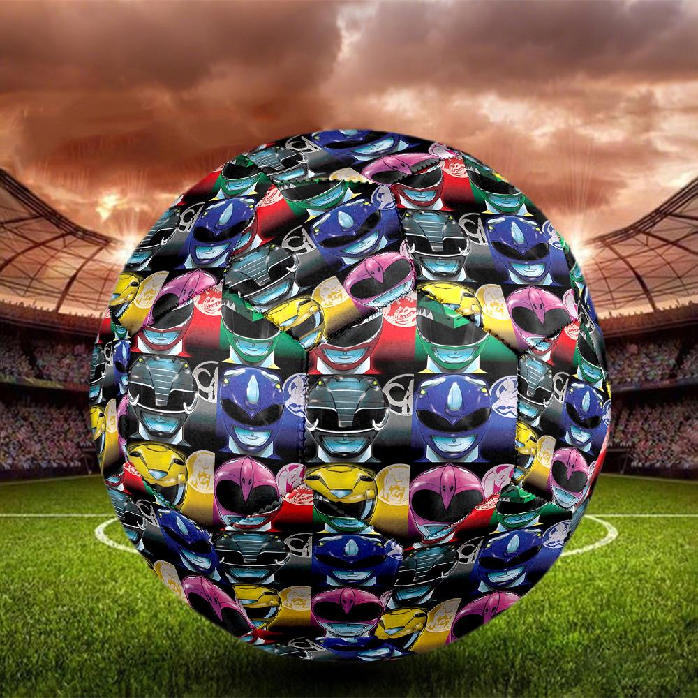 Mighty Morphin Power Rangers Print Size 5 Soccer Ball, Standard Match Football for Sports Game and Team Practice, Ideal Gift for Soccer Fans